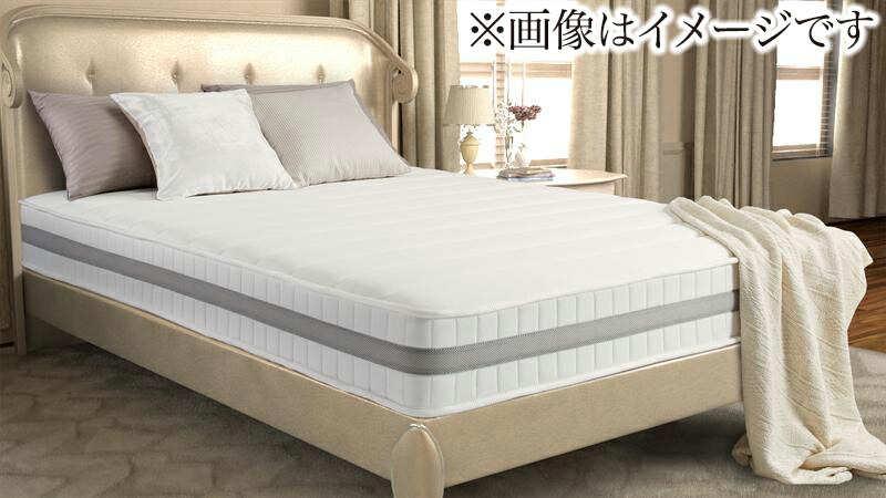 日本人技術者設計 超快眠マットレス抗菌防臭防ダニ　ホテルプレミアム　ボンネルコイル硬さ：かため EVA エヴァ キング マットレスカラー ホワイト