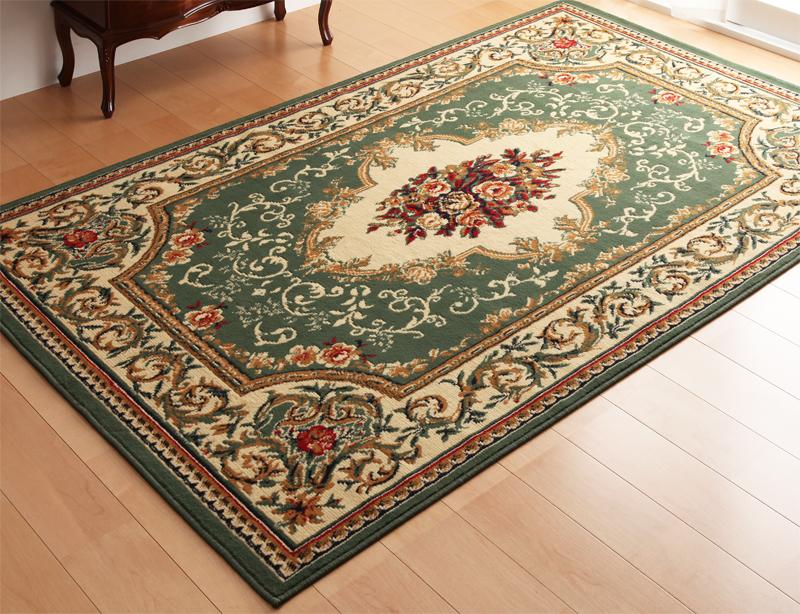 エジプト製ウィルトン織りクラシックデザインラグ Alexandria アレクサンドリア 160×230cm カラー レッド