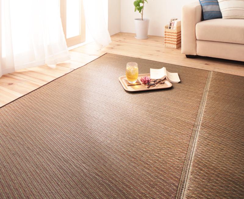 30タイプから選べる国産ふっくらい草ラグ Sidy シディ 140×200cm カラー ブラウン