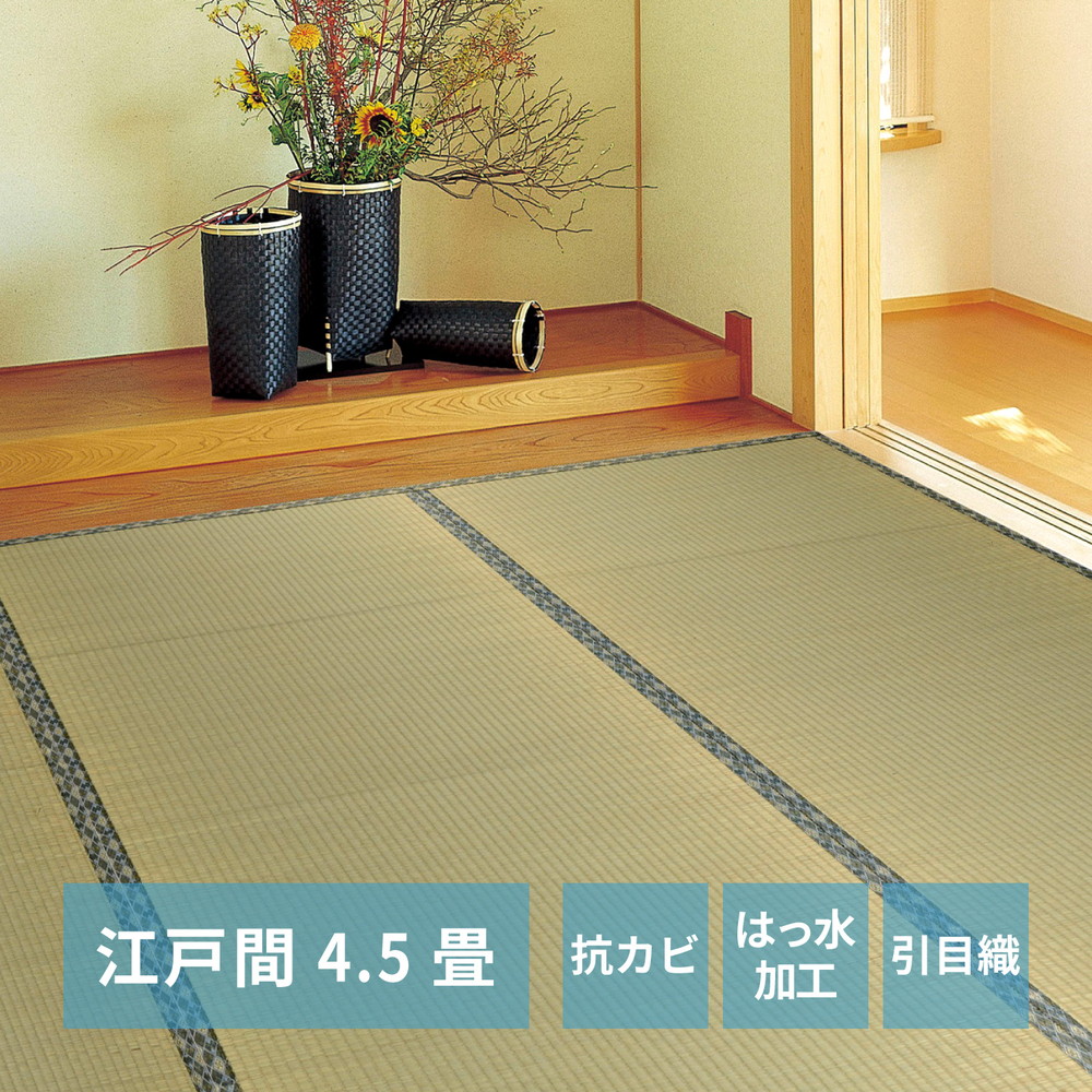 い草カーペット 白馬（はくば） 江戸間 4.5畳（261×261） カラー グリーン